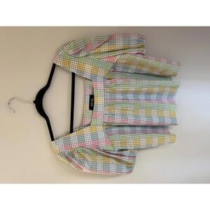 Adorable Colorful Fab’rik Geometric Crop Top Size Large